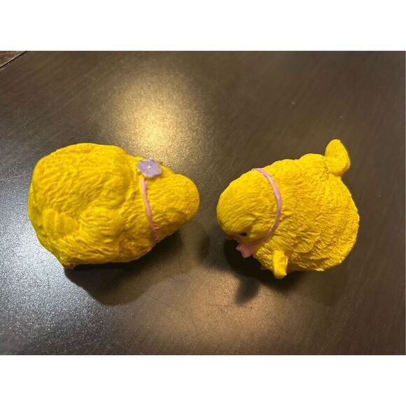 Set of 2 Baby Chicks w/Bows Easter Resin Figurines 2” - Picture 3 of 3